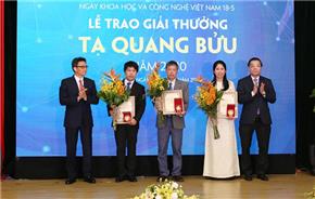 Ba nhà khoa học được vinh danh tại lễ trao giải thưởng Tạ Quang Bửu