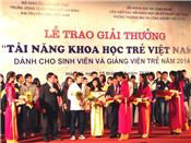 Tạm dừng xét “Tài năng khoa học trẻ Việt Nam” năm 2015 cho sinh viên